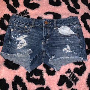 American eagle distressed shorts